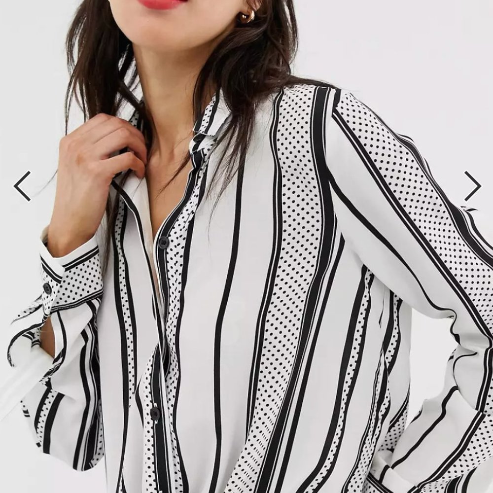 River Island long sleeve shirt in stripe